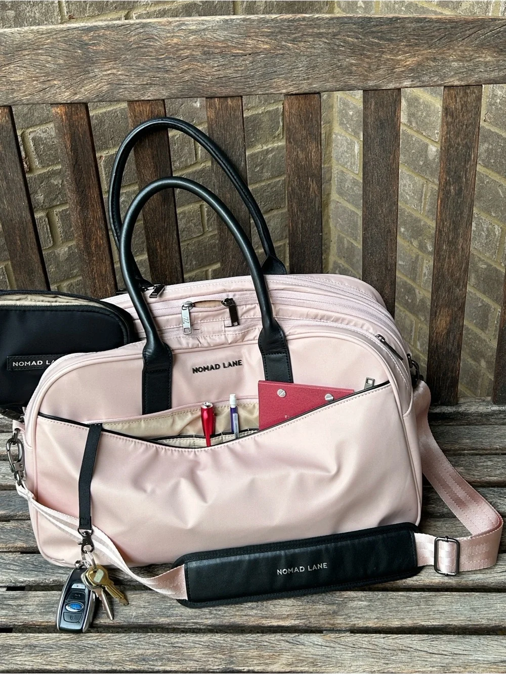 Women's Blush Pink Crossbody Personal Item Bag